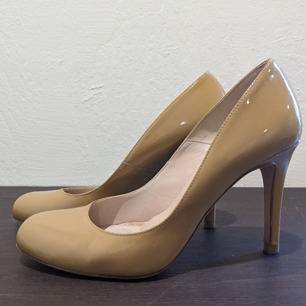 LK BENNETT Shilo mid-heel leather courts